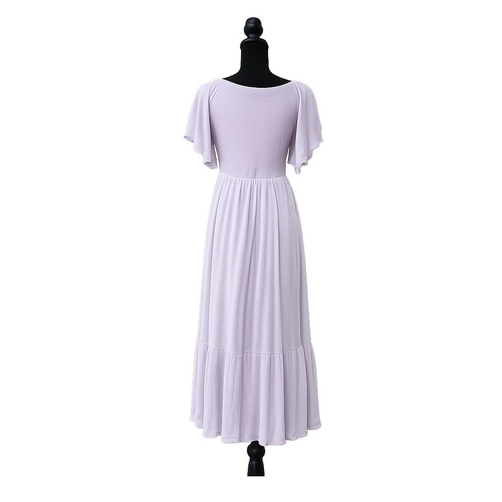 Baltic Born Felicity Smocked MIDI Dress Lilac Womens Medium Smocked Flutter - Picture 3 of 3